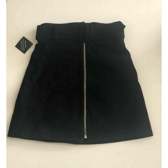 Nasty gal Black Leather  High Waisted Mini Skirt - Picture 7 of 9